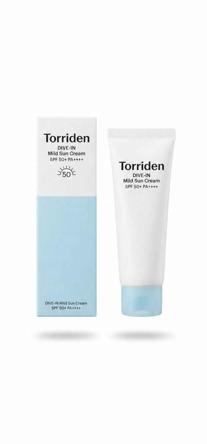 کرم ضد آفتاب ملایم توریدن (Torriden) مدل دایو این (DIVE IN) با SPF 50+ و PA++++ حجم ۶۰ میلیلیتر