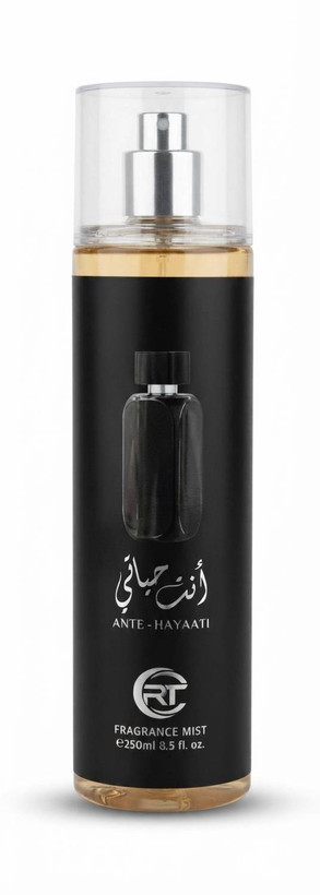بادی اسپلش مردانه آر تی (RT) مدل Ante Hayaati با رایحه حیاتی حجم ۲۵۰ میلیلیتر