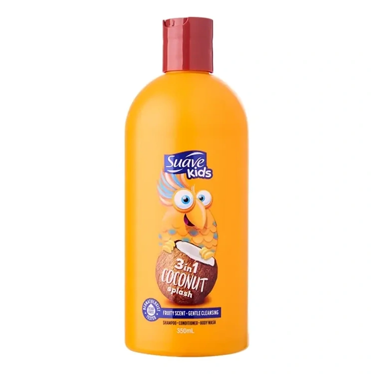 شامپو سه در یک کودک سوآو مدل Coconut Splash رایحه نارگیل حجم ۳۵۰ میلیلیتر