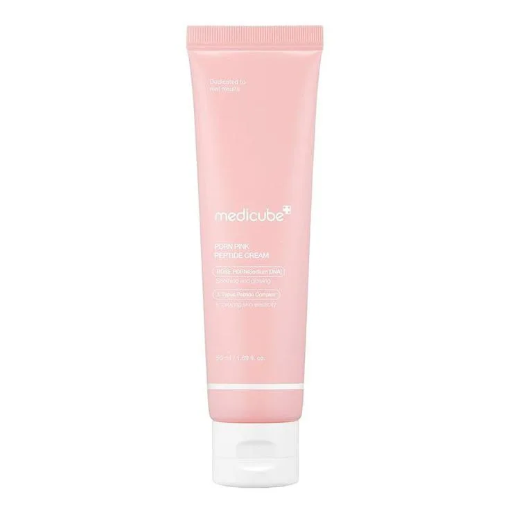 کرم مرطوب‌کننده صورت مدی‌کیوب با هیالورونیک اسید مدل PDRN Pink Hyaluronic حجم 50 میلی‌لیتر مناسب پوست‌های خشک، دهیدراته و حساس