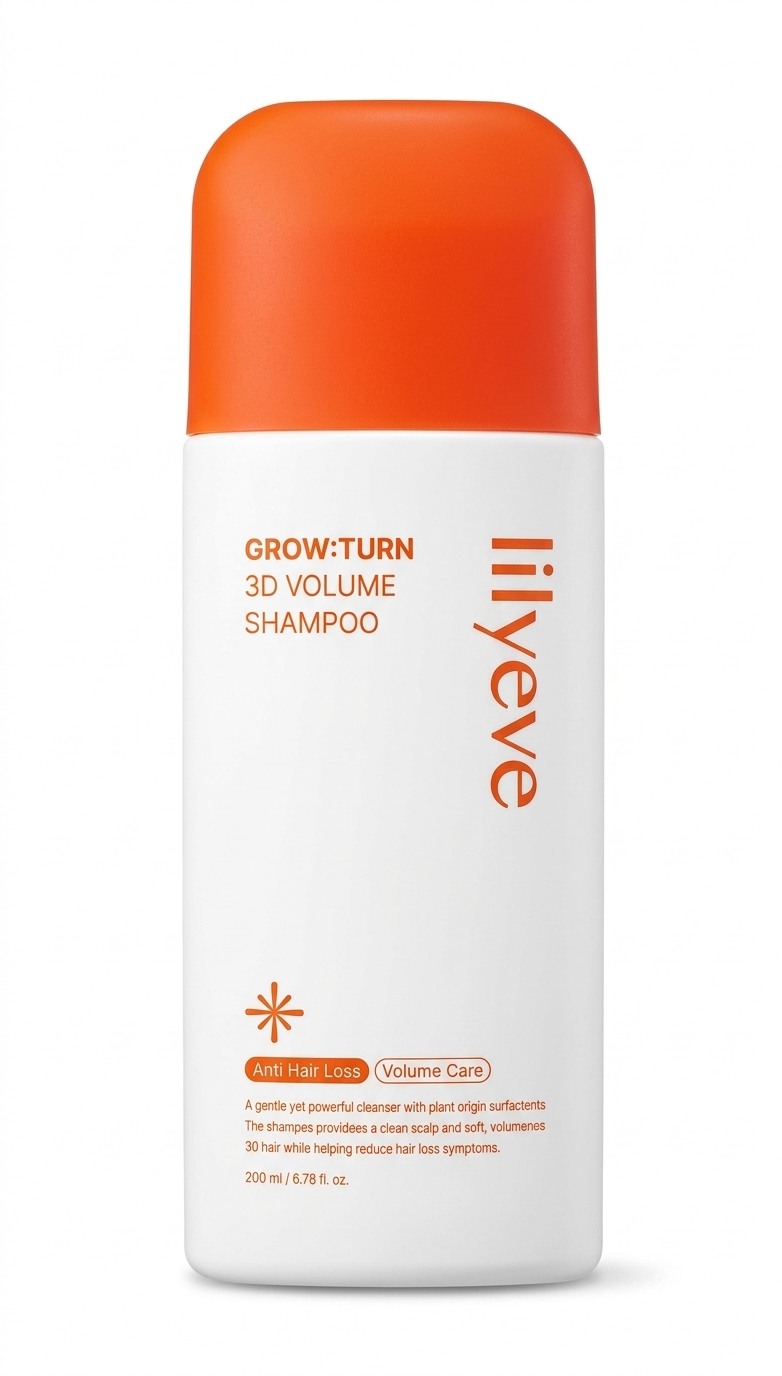 شامپو حجم دهنده و ضد ریزش لیلیو مدل Grow Turn 3D Volume حجم ۲۰۰ میلی لیتر