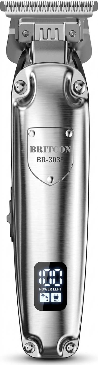 ماشین اصلاح حرفه‌ای بریتون مدل BR-3035 رنگ نقره‌ای BRITOON Professional Hair Trimmer BR-3035 - Silver Edition
