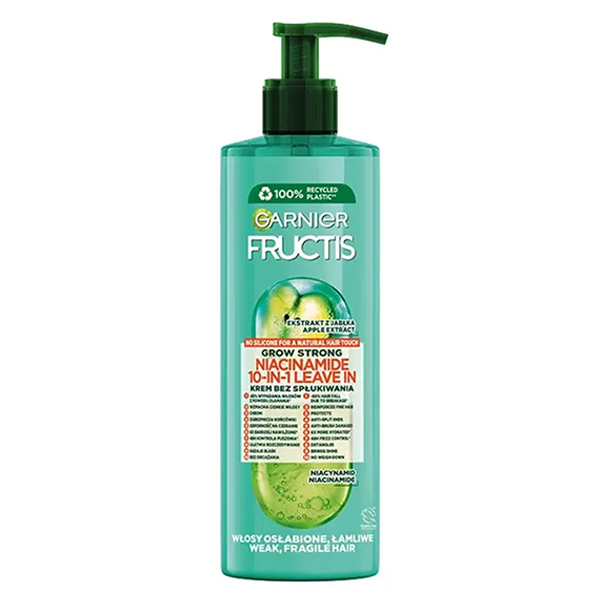 : کرم موی ۱۰ در ۱ گارنیه (Garnier) مدل Fructis Grow Strong – حاوی نیاسینامید و عصاره سیب